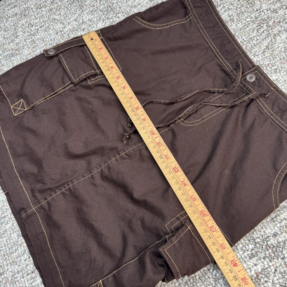 Prana Skirt Womens Small Brown Stretch Drawstring Breathe Cotton Pockets Hiking - Picture 4 of 13
